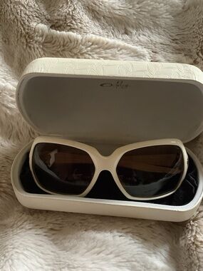 SPY Dynasty White Frame Sunglasses with Brown Gradient Lenses